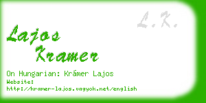 lajos kramer business card