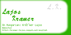 lajos kramer business card